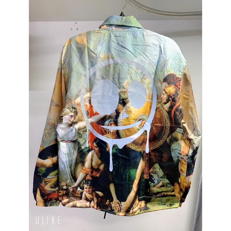 Khoác dù form rộng in toàn thân phản quang cực chất