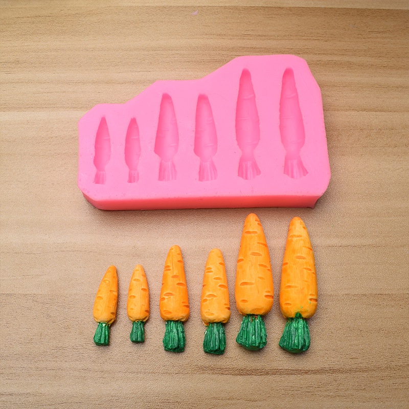 Khuôn Làm Bánh/Sô Cô La Hình Củ Cà Rốt Dễ Thương