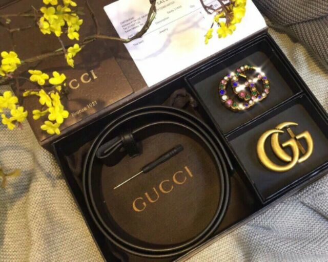 Dây lưng nữ thắt lưng hai mặt đồng và đá siêu hot hàng cao cấp đầy đủ phụ kiện