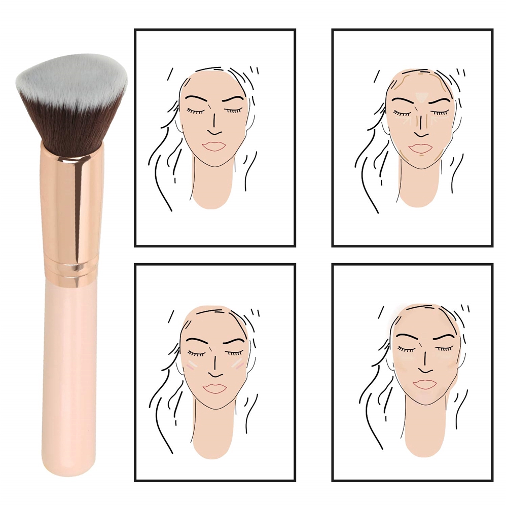 Cọ Tán Kem Nền Đầu Dẹt