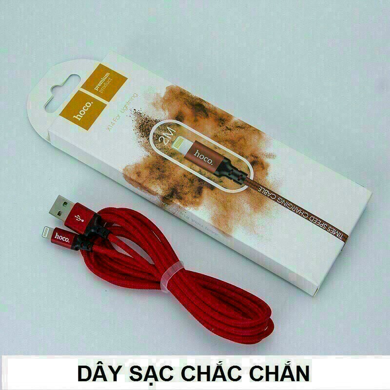 Cáp sạc nhanh Android Hoco X14 dây dù chống đứt dài 1M,2M
