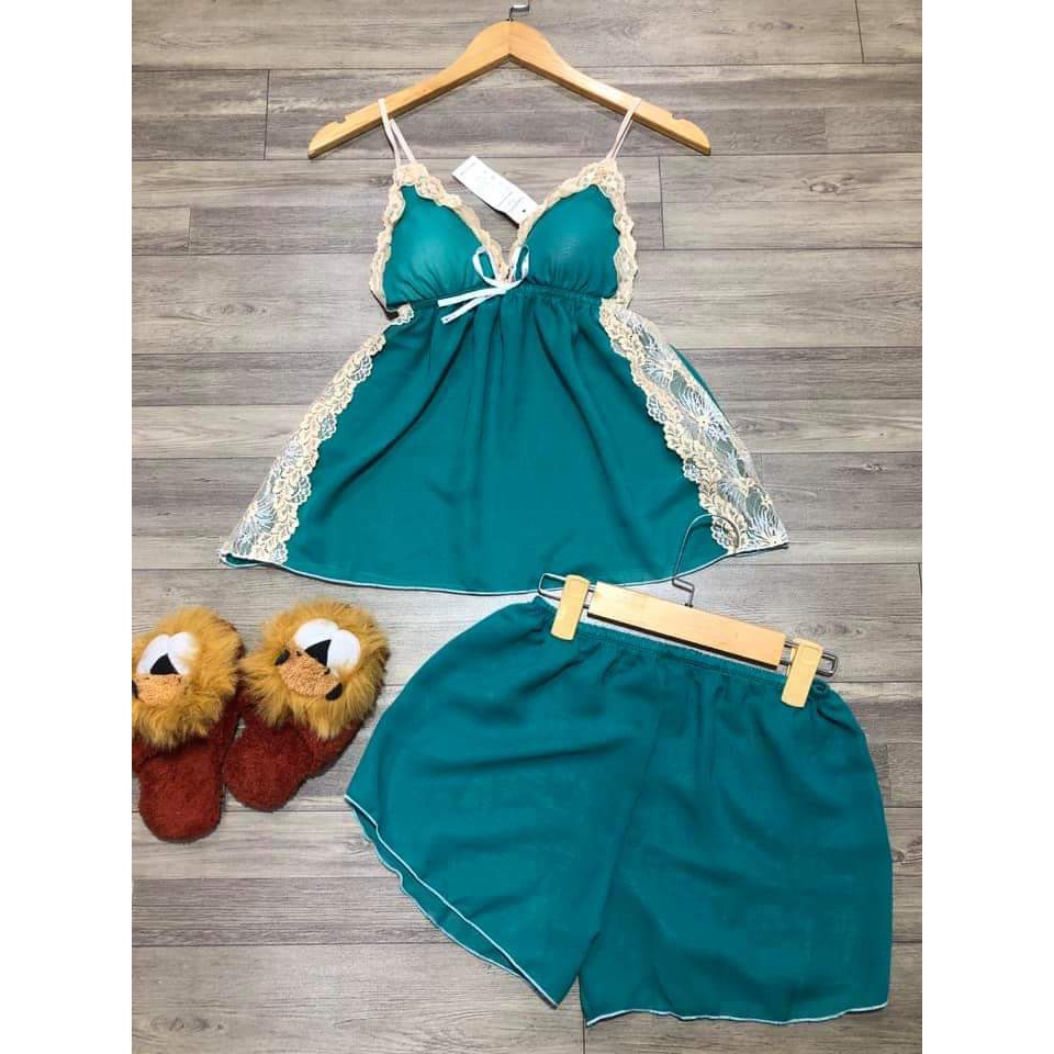 ĐỒ BỘ NGỦ VOAN SEXY CÓ MÚT NGỰC 54KG TRỞ XUỐNG TÙY CHIỀU CAO | BigBuy360 - bigbuy360.vn