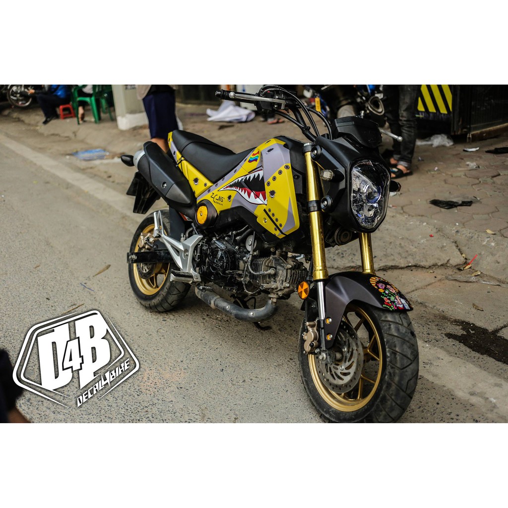 [D4B-Tem chuẩn xịn] Tem trùm xe MSX Cá mập sắt