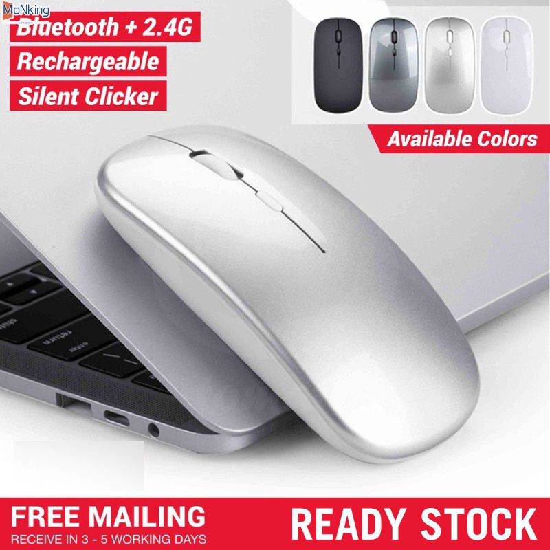 Chuột Không Dây Bluetooth Chuột Quang Không Dây 2.4GHz Sạc Không Dây Chuột Cực Silent Chuột Dành Cho máy Tính/Laptop/Điện Thoại/Máy Tính Bảng ^ MK ^