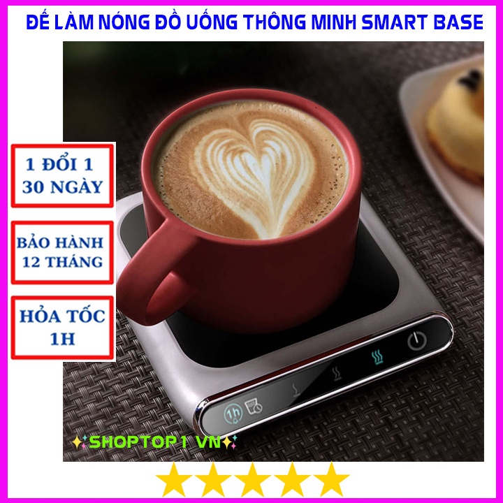 Đế hâm nóng đồ uống Smart Base, giữ nhiệt đồ uống thông minh -làm ấm nhanh, thiết kế nhỏ gọn hiện đại an toàn