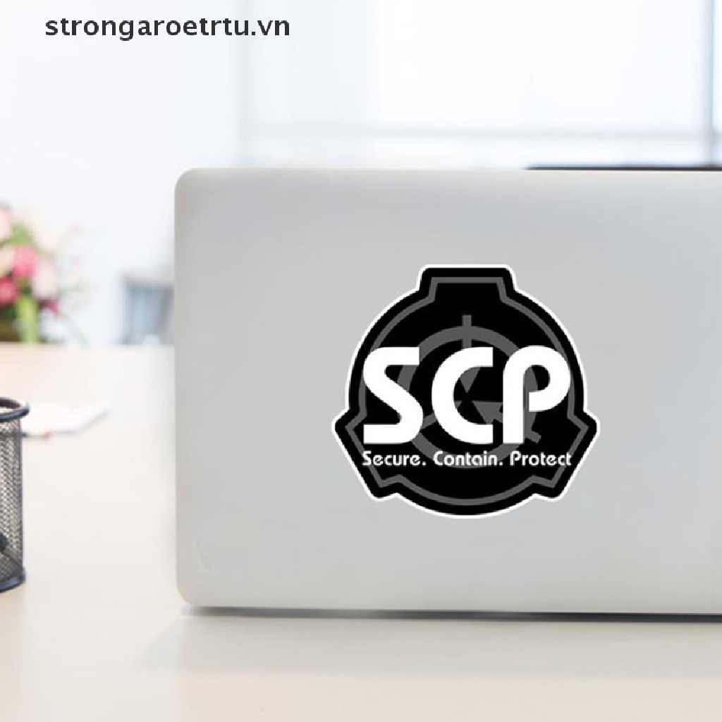 Set 5 Sticker Dán Nền SCP Vinyl Chống Nước Cho Laptop Guitar Ván Trượt Tủ Lạnh