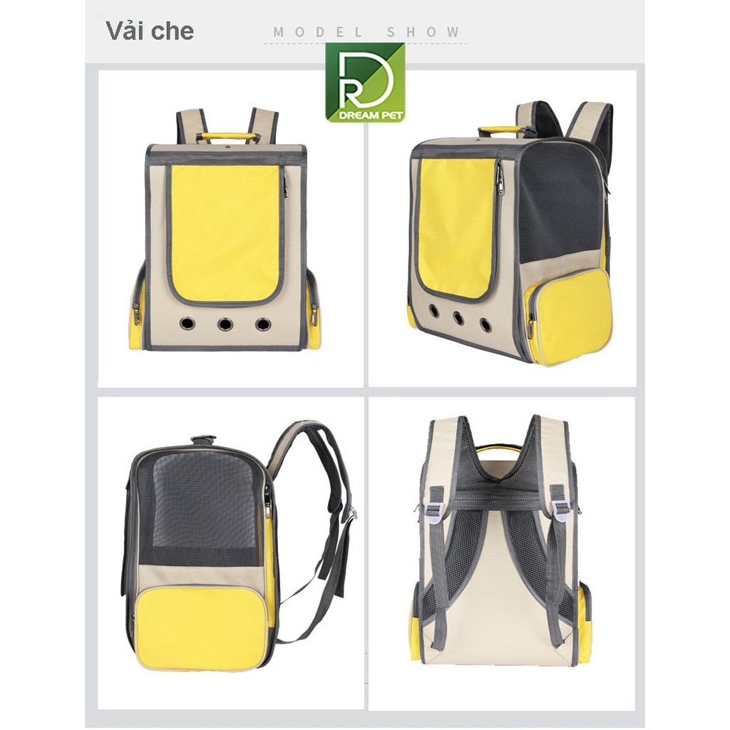 Balo Vận Chuyển Chó Mèo Size To DREAMPET - Balo Đựng Chó Mèo Trống Nắng Cao Cấp