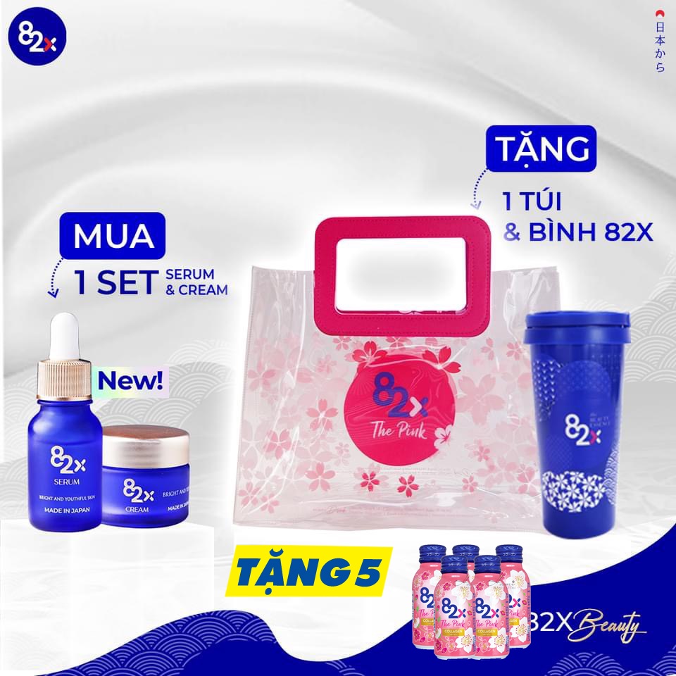 Sét Kem  82X AI STEM CELL SERUM giúp cấp ẩm , dưỡng da chuyên sâu đến từ Nhật Bản 10ml/lọ