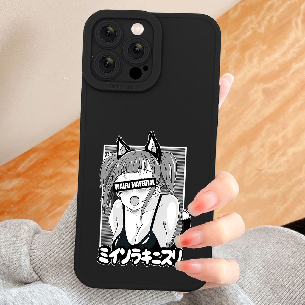 Ốp iphone chống xước hình cô gái Nhật bản sexy cực độc cho Iphone 6 7 8 Plus 11 12 13 mini Pro Max X Xr  HA-22ANI1004