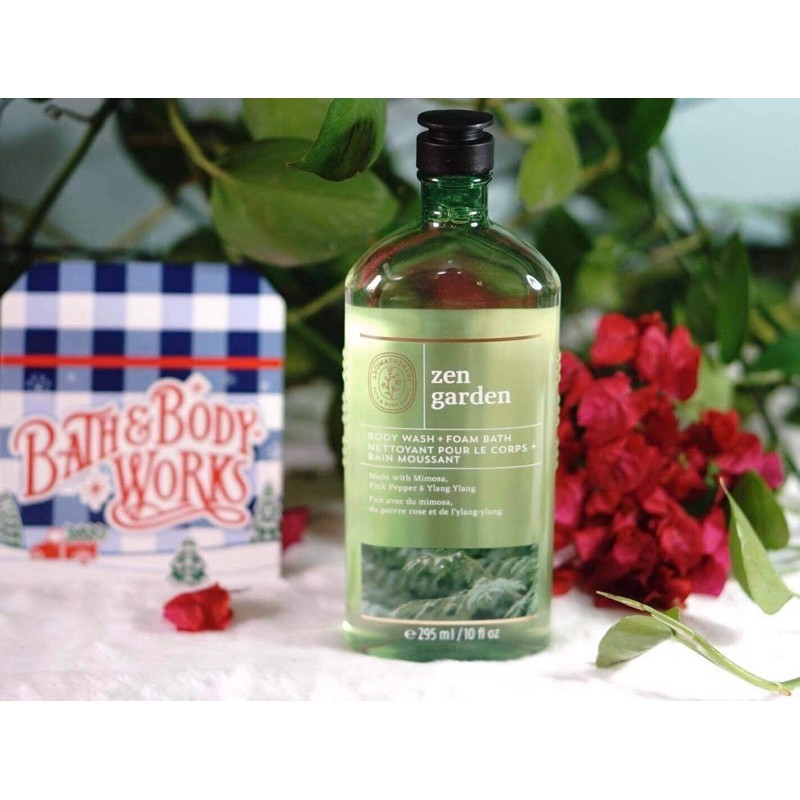 Sữa Tắm Tạo Bọt Bath & Body Works Aromatherapy ZEN GARDEN Body Wash and Foam Bath - 295 mL