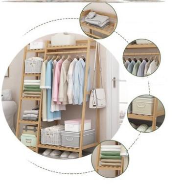 Tủ Treo Quần Áo, Kệ Treo Quần Áo Gỗ Thông Đa Năng- Nội Thất HT