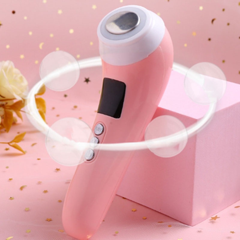 LED Skin Tightening Mesotherapy Facial LED Photon Skin Rejuvenation Anti Aging Beauty Skin Care Tool Face Massage Pink