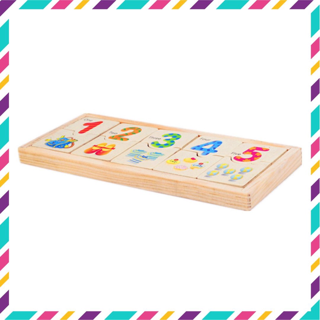 Đồ chơi gỗ, đồ chơi thông minh ghép hình số học đếm bằng gỗ cho bé