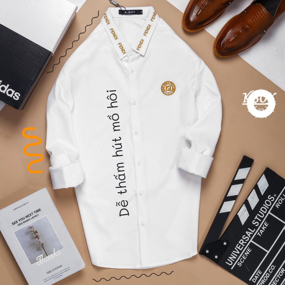 Áo Sơ Mi Nam ⚡FREE SHIP⚡Áo sơ mi công sở tay dài cotton - Áo sơ mi kiểu nam, phối họa tiết cao cấp - 6502 | BigBuy360 - bigbuy360.vn