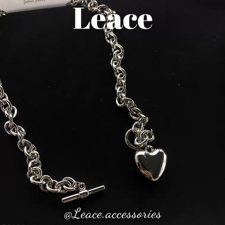 Dây chuyền, vòng cổ xích mặt trái tim lớn NL024 Leace.accessories