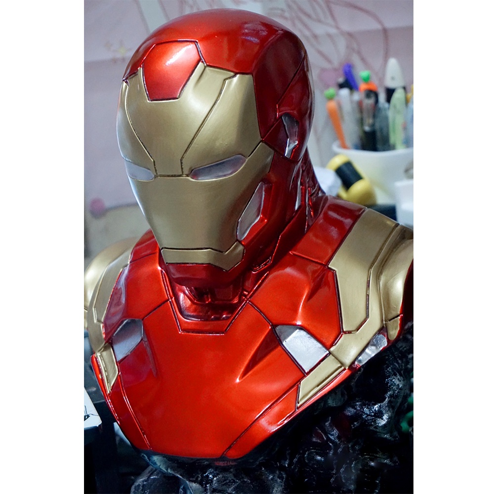 Mô hình tượng bán thân Iron Man Tony Stark MK46 cao 36cm tỷ lệ 1/2
