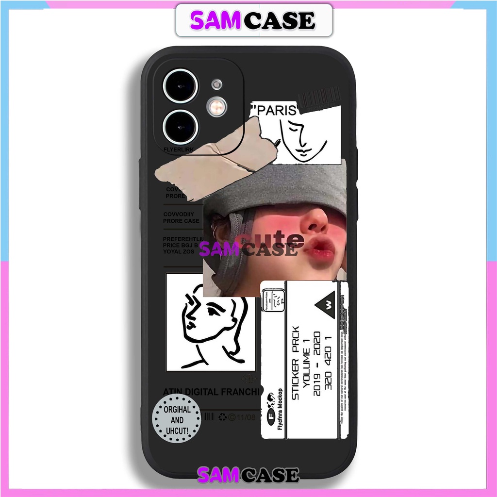 Ốp lưng iPhone cặp đôi cute cạnh viền vuông silicon mềm dẻo bvc cho iphone 6/6s/7/8/X/XS/XR/11/12/13/14 Pro Plus Max đẹp