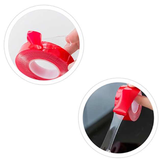 Keo 2 mặt trong suốt siêu dính 30mm x 3met