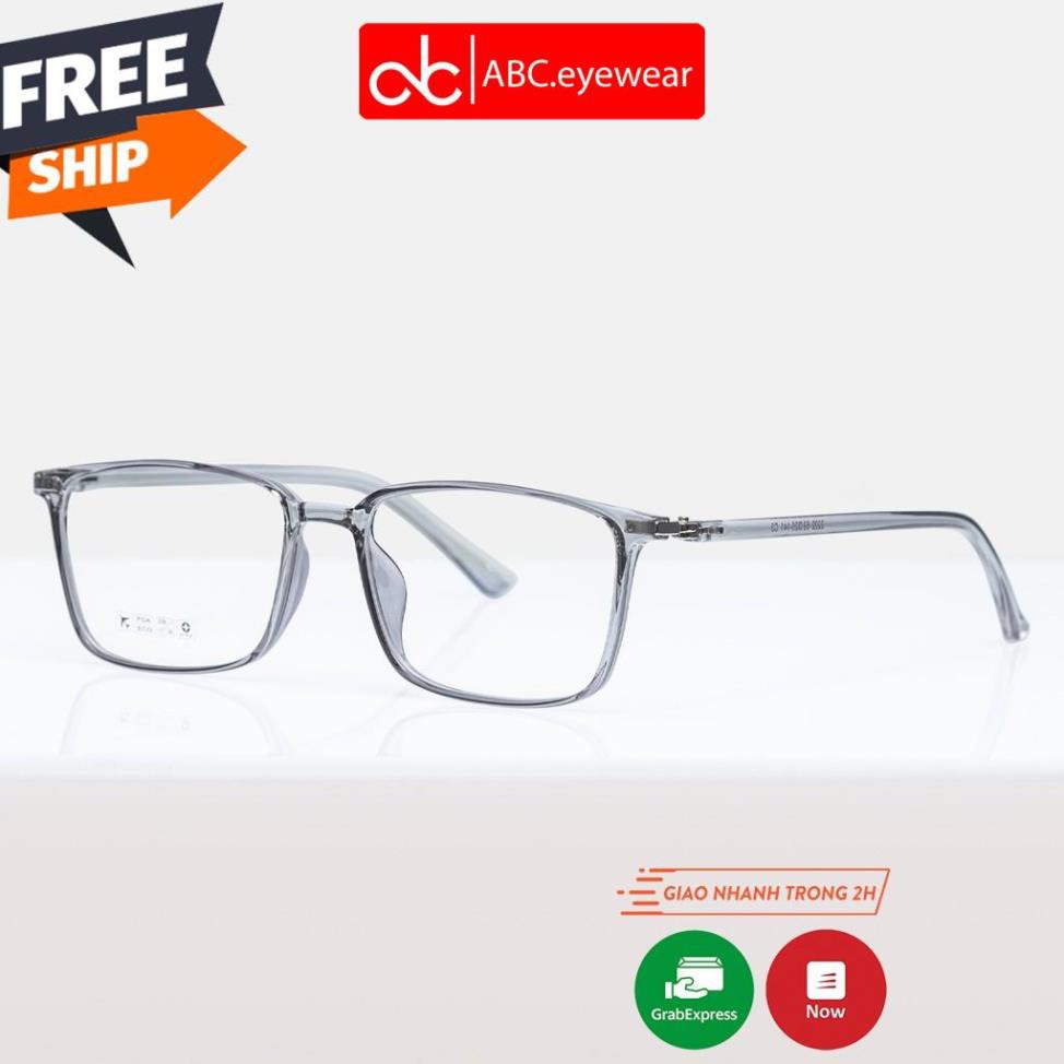 Gọng kính trong suốt nam nữ ABCeyewear nhựa dẻo, mắt vuông, nhiều màu - Y2222