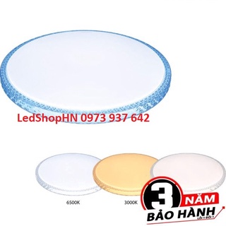 Đèn led ốp trần pha lê Kosoom 36W đổi 3 màu ánh sáng bảo hành 3 năm