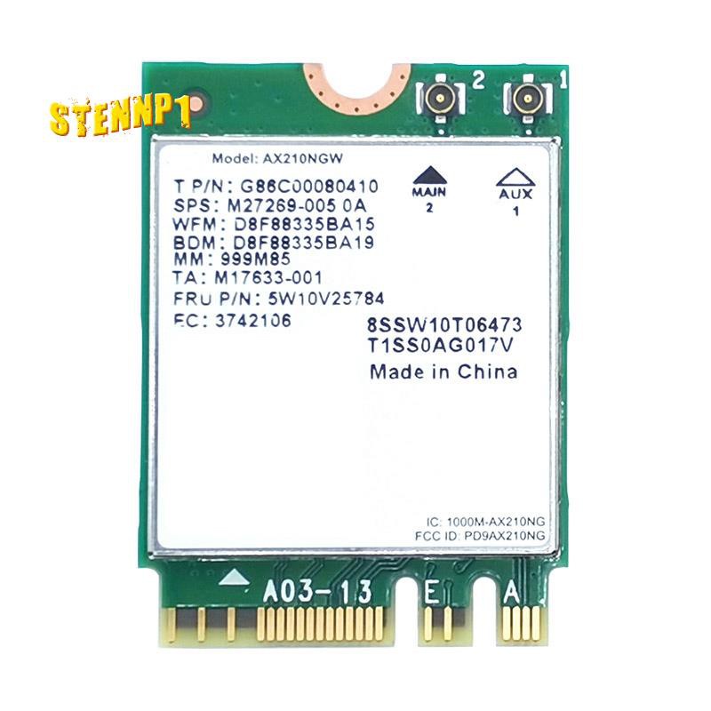 Thẻ Mạng Wifi 6e Ax210 M.2 Ngff Cho Intel Ax210Ngw 2.4ghz / 5g 802.11ax Bluetooth 5.2