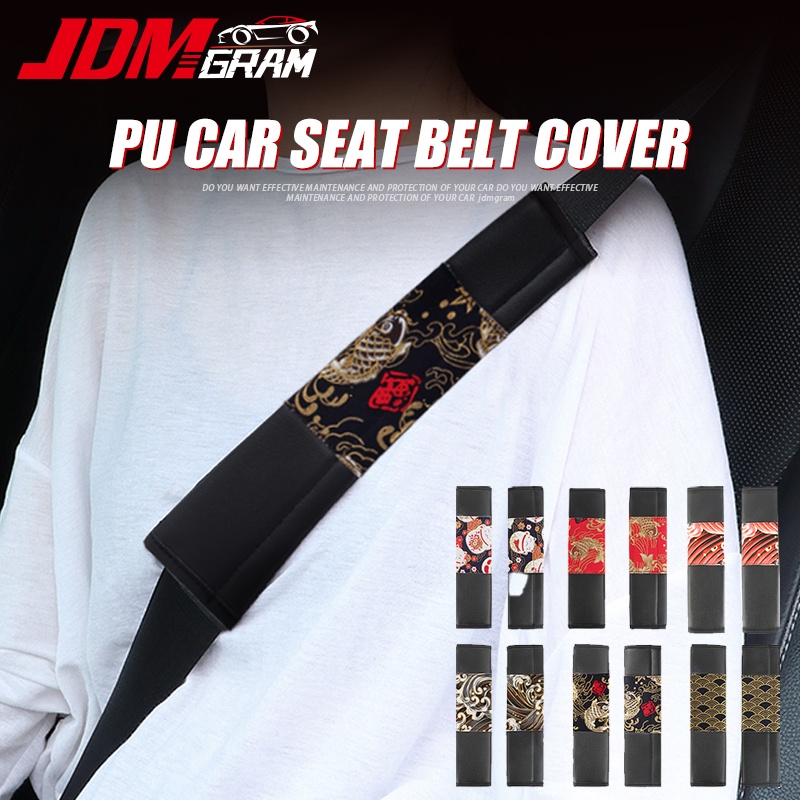 JDM dây đai an toàn đệm ô tô 2PC phổ cập phong cách nhật bản Đệm Bọc Dây Đai An Toàn Xe Hơi Thoải Vỏ bọc dây đai an toàn họa tiết xe hơi  trang trí  Bao bọc vai xe hơi sự bảo vệ Bọc vải đệm vai dây đai an toàn xe hơi phụ kiện nội thất ô tô