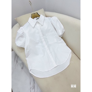 Áo sơ mi nữ ngắn tay phồng Hàn Quốc thiết kế Vinn Studio