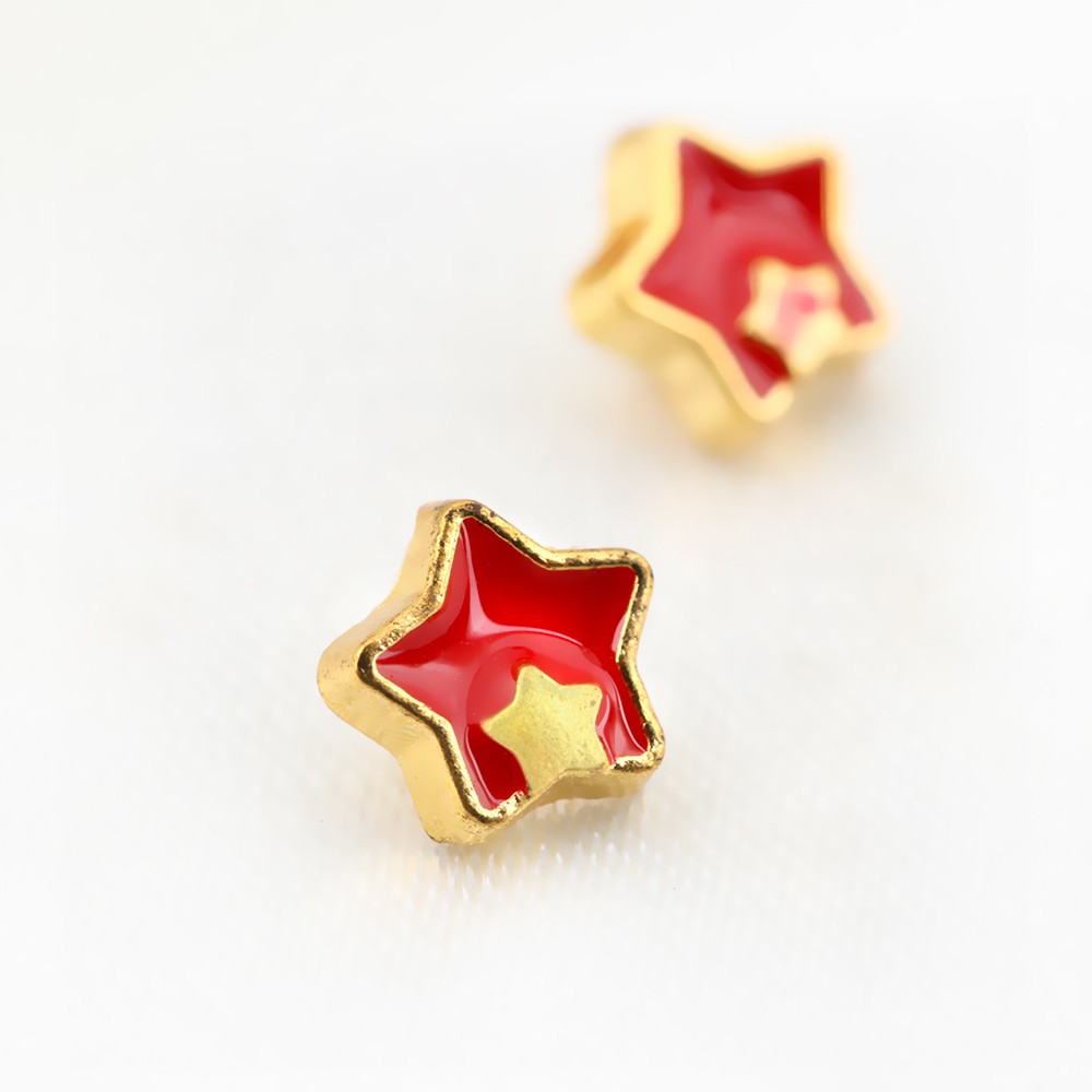 Set 20 Khóa Kim Loại Hình Ngôi Sao 5mm Cho Búp Bê