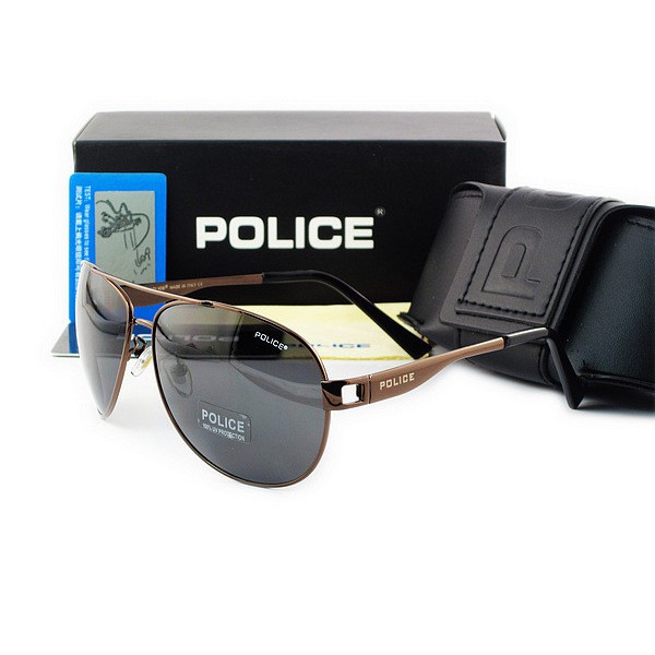 Police 177 Classic Man Pilot Mirror Polarized Kính râm Nam Kính mắt Ocul De Sol