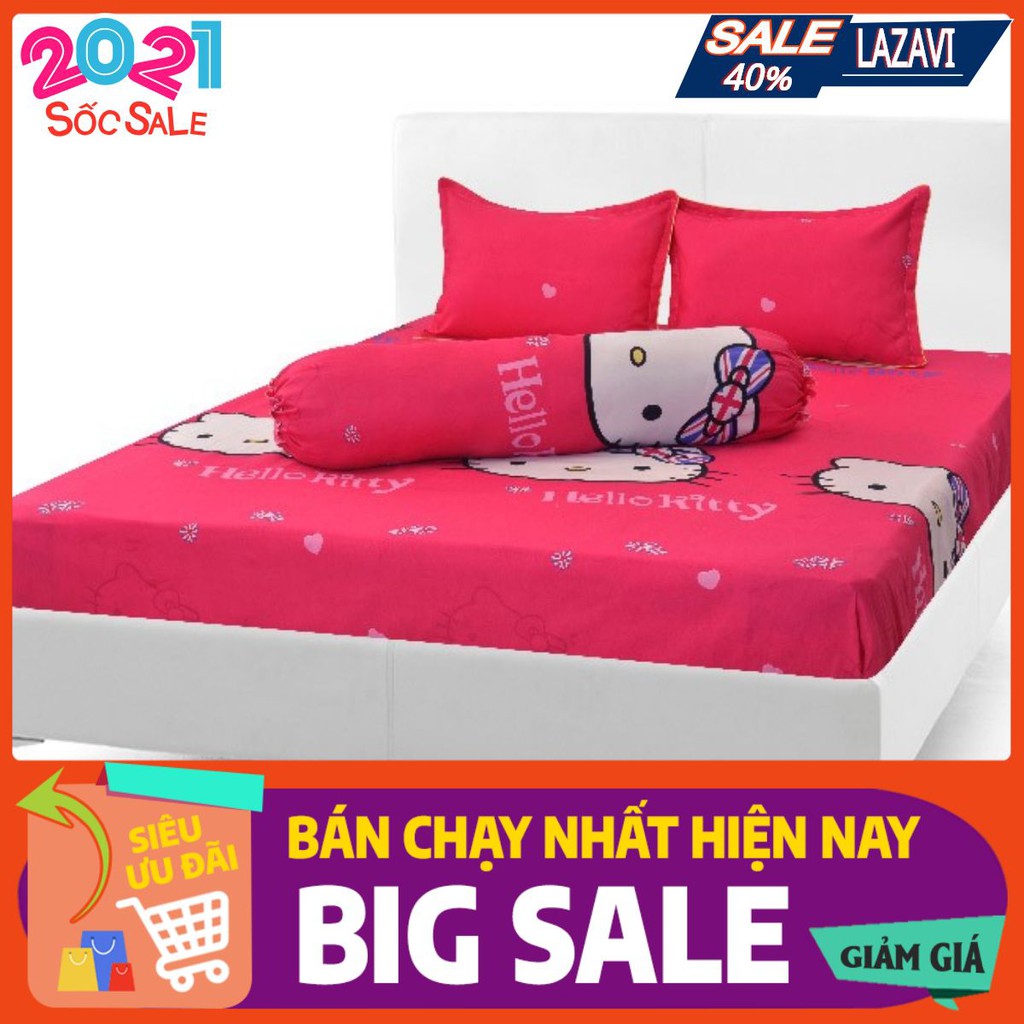 Bộ ga gối hello kitty nơ LV20