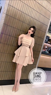 Đầm xếp tầng D402