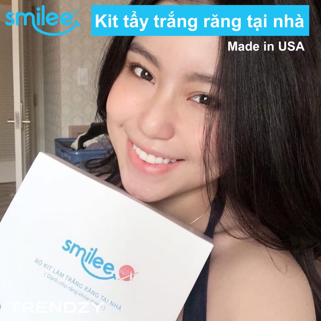 [FREE SHIP] Bộ kit tẩy trắng răng Smilee - Nhập khẩu USA - ISO 22716 - Thuốc tẩy trắng răng tại nhà an toàn hiệu quả