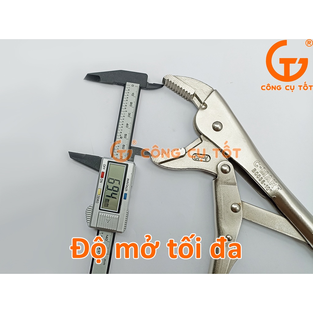 Kìm chết mỏ thẳng 10inch 250mm C-Mart B0036-10