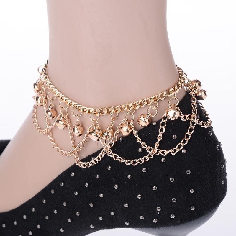 Lắc chân tua rua quyến rũ mạ vàng thời trang nữ tùy chỉnh kích cỡ thích hợp đi biển