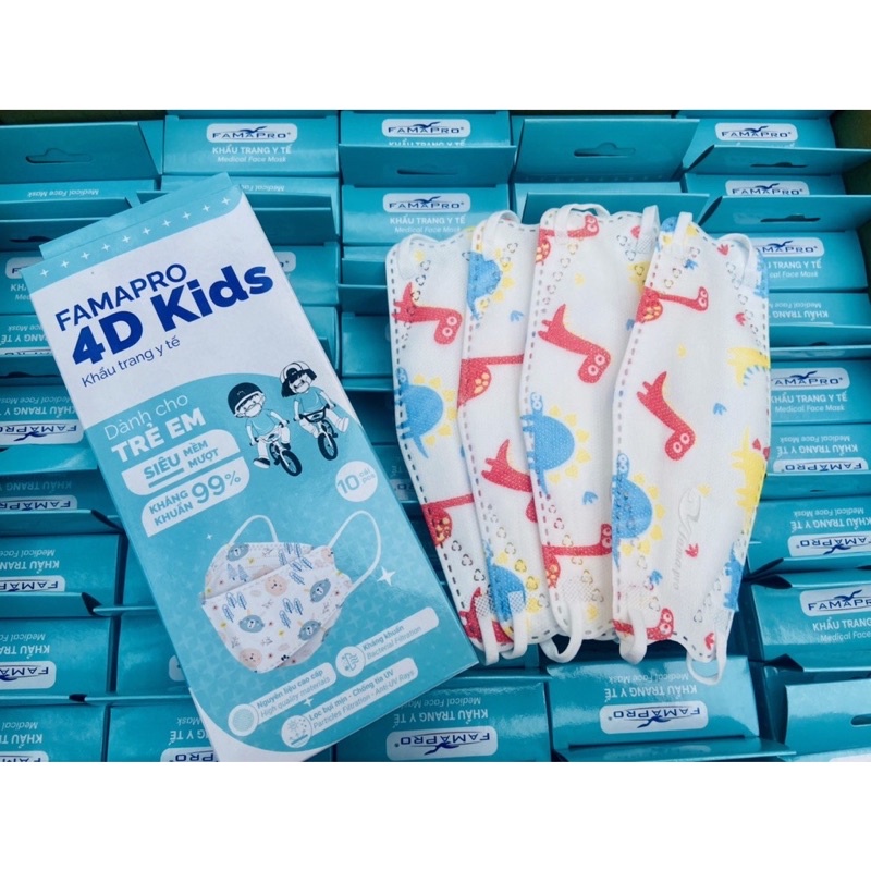 KHẨU TRANG KF94 CHO BÉ 4-10TUỔI HỘP 10CÁI FAMAPRO CHÍNH HÃNG