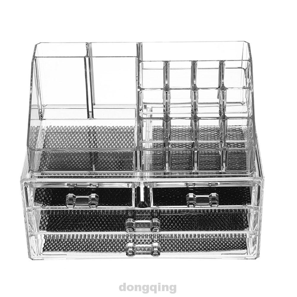 Hộp Đựng Dụng Cụ Trang Điểm / Sơn Móng Tay Bằng Acrylic Trong Suốt Tiện Dụng