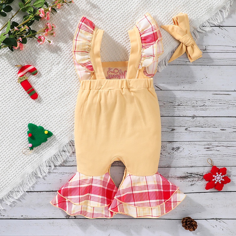 Body bé gái bộ đồ sơ sinh từ 3 đến 36 tháng bodysuit liền thân mùa hè Sát Nách In Họa Tiết Giáng Sinh Dễ Thương quần áo cho bé trẻ em