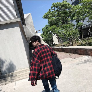 ÁO SƠ MI FLANNEL CARO ĐỎ