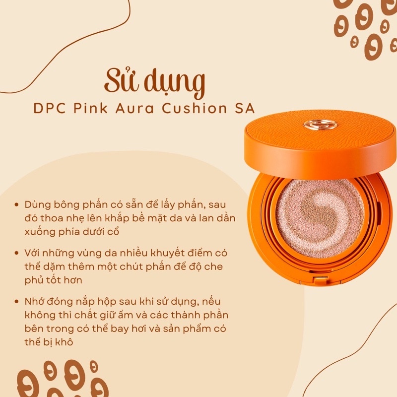 Phấn nước Cushion Aura DPC che khuyết điểm bản cam Limited