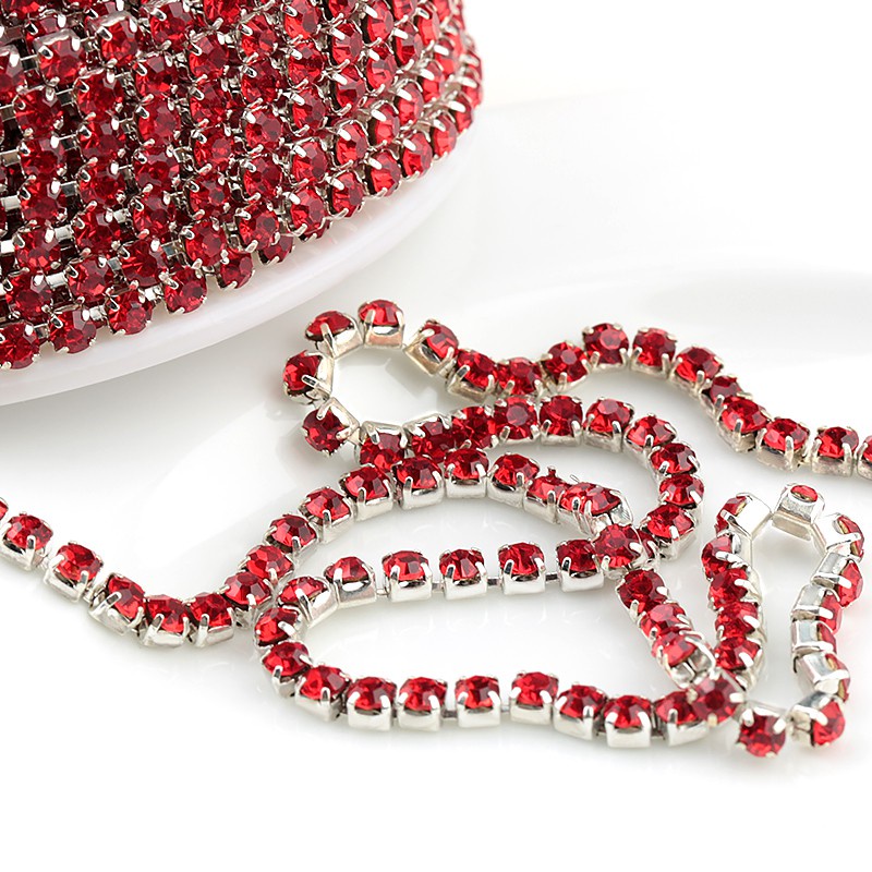 Cuộn Dây Chuỗi Hạt Pha Lê Dùng Làm Đồ Trang Sức Thủ Công Thời Trang Qiao10 Yards / roll SS6 SS12