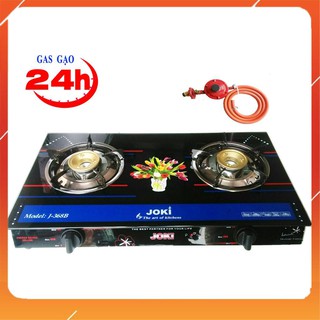 bếp ga đôi mặt kính Joki 368B combor van dây