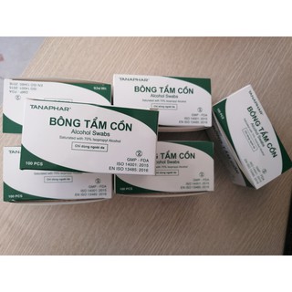 Bông tẩm cồn TANAPHAR 100 PCS