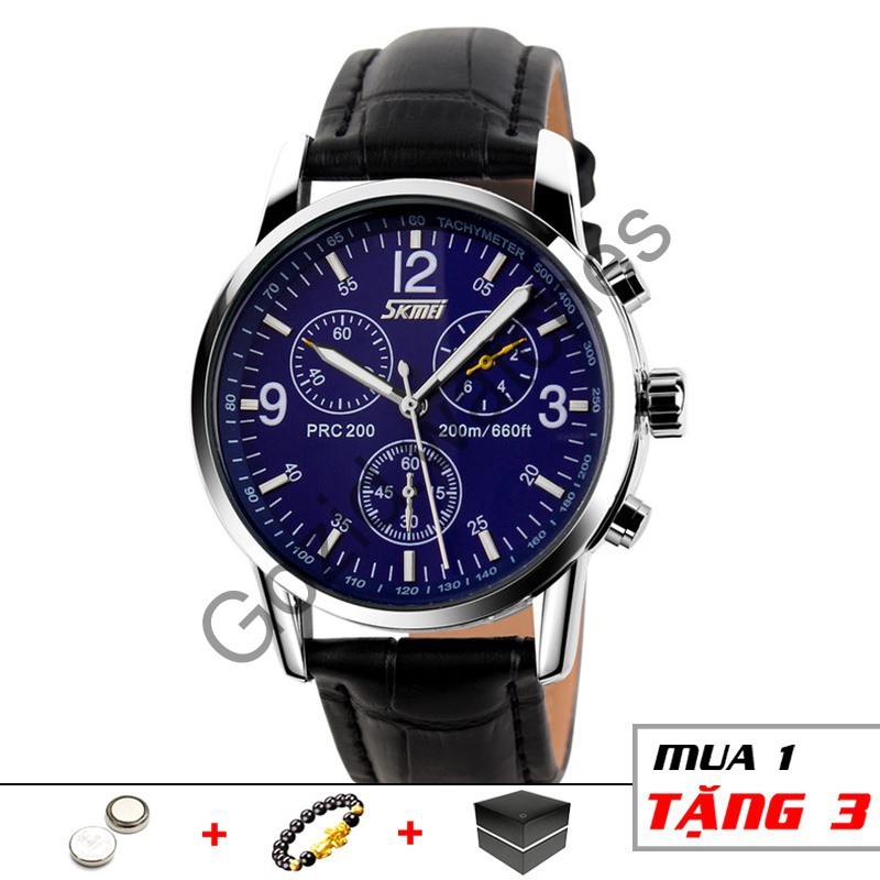 Đồng hồ nam dây da cao cấp chống nước SKMEI SM20 -Gozid.watches