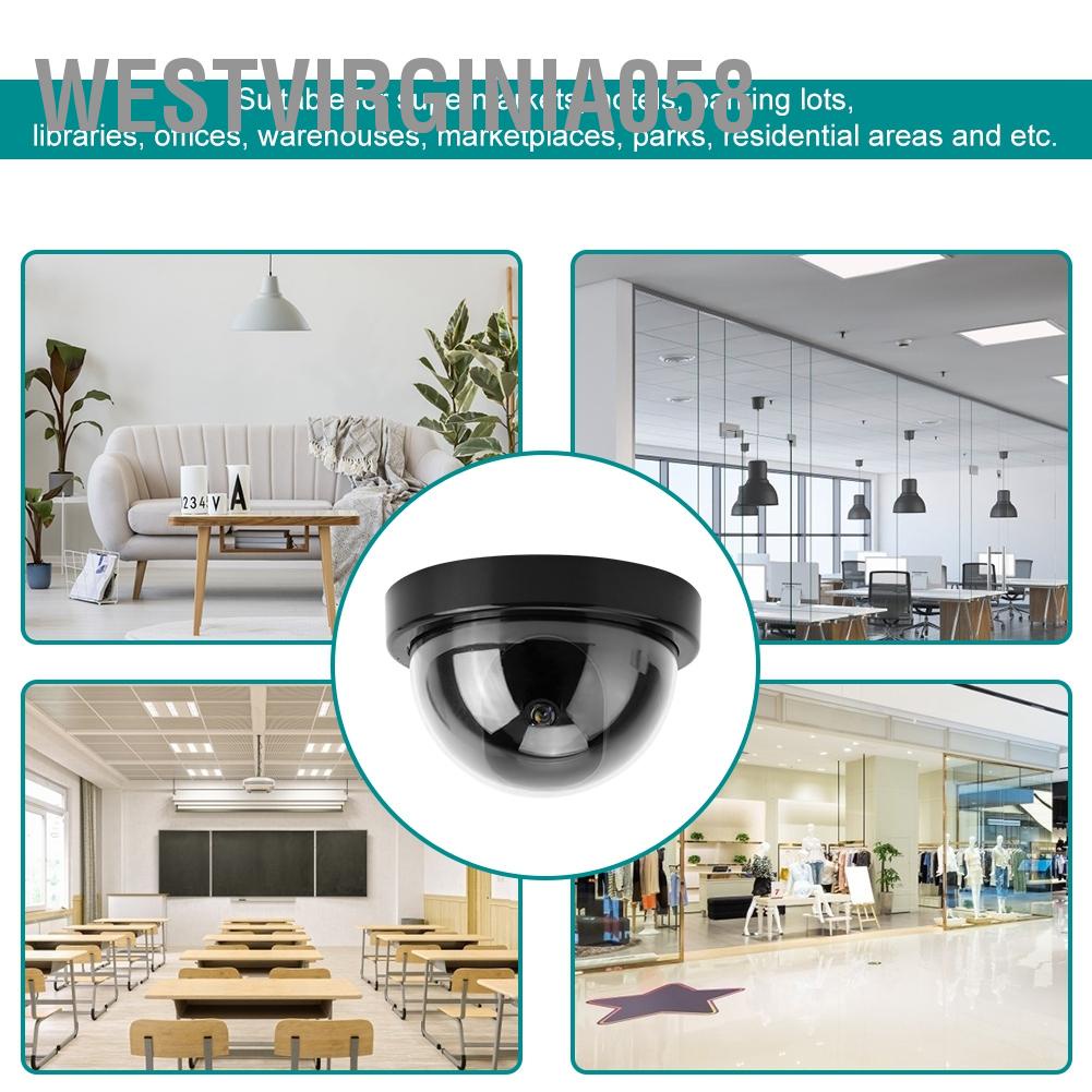Có thể bán buôn 4 cái Camera mô phỏng mái vòm Camera quan sát giả An ninh giả với ánh sáng đèn Led nhấp nháy Westvirginia058 Hàng giao ngay