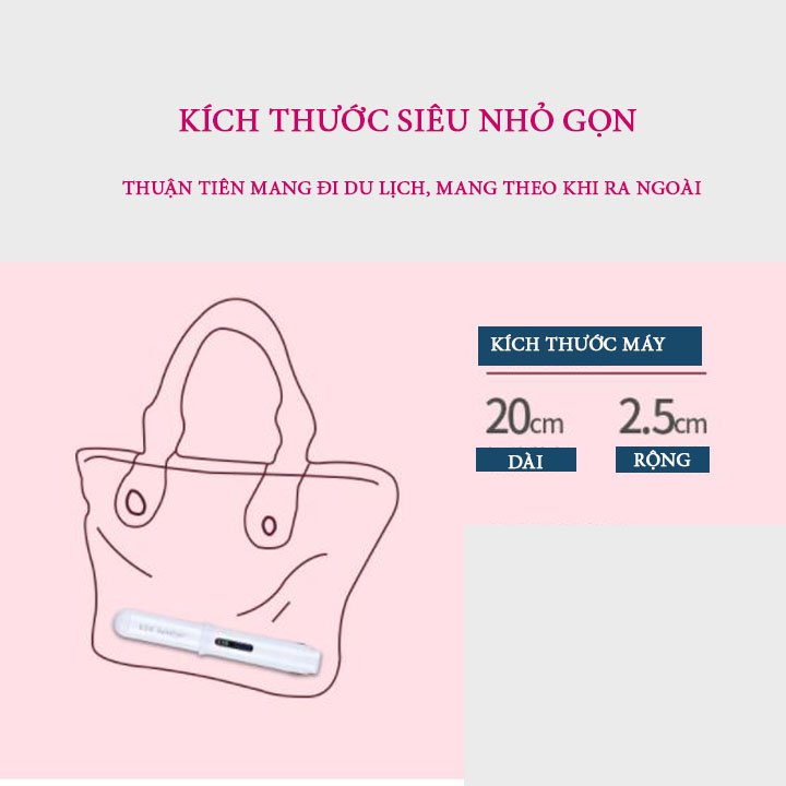 Máy duỗi tóc, máy là tóc, uốn tóc không dây sạc pin tích hợp chức năng pin dự phòng