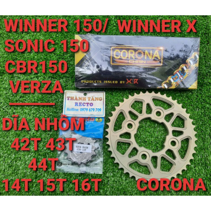 NHÔNG SÊN DĨA WINNER 150/WINNER X/SONIC 150/CBR150 VERZA/SÊN PHỐT 10LY X1R DĨA 42T 43T 44T NHÔNG 14T 15T 16T