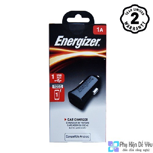 Sạc Ô tô Energizer DCA1AC - 1 cổng