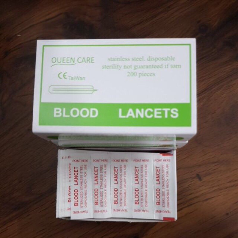 Lancet lấy máu | kim lễ nặn mụn hộp 200 cây