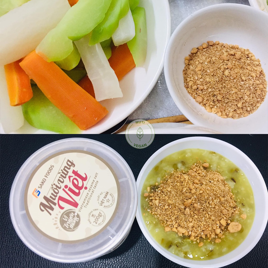 Muối Vừng Lạc Sako Foods hộp 200g, Muối Lạc Vừng Vị Truyền Thống Thơm Ngon Dinh Dưỡng - Nuti Vegan | BigBuy360 - bigbuy360.vn