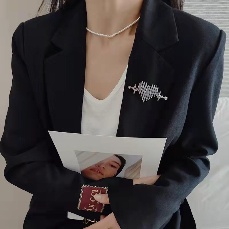 Ecg Ghim Cài Áo Hình Trái Tim Cá Tính Sáng Tạo Thiết Kế Tinh Tế Đơn Giản Độ Chính Xác Cao